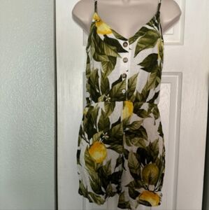 H&M Leaf and Lemon Print Romper